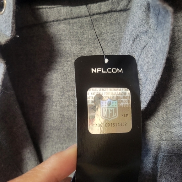 NFL x Darius Rucker Buffalo Bills Gray Gaucho Pearl snap Flannel Shirt size medi - Picture 9 of 10